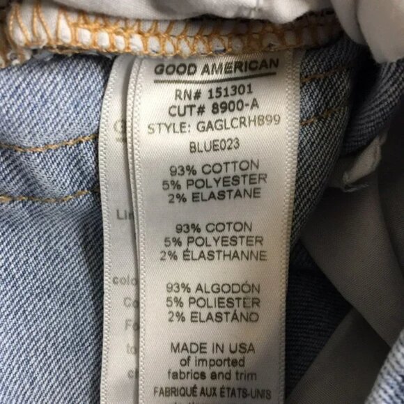 Good American Good Legs Distressed Released Hem Jeans - Picture 9 of 9